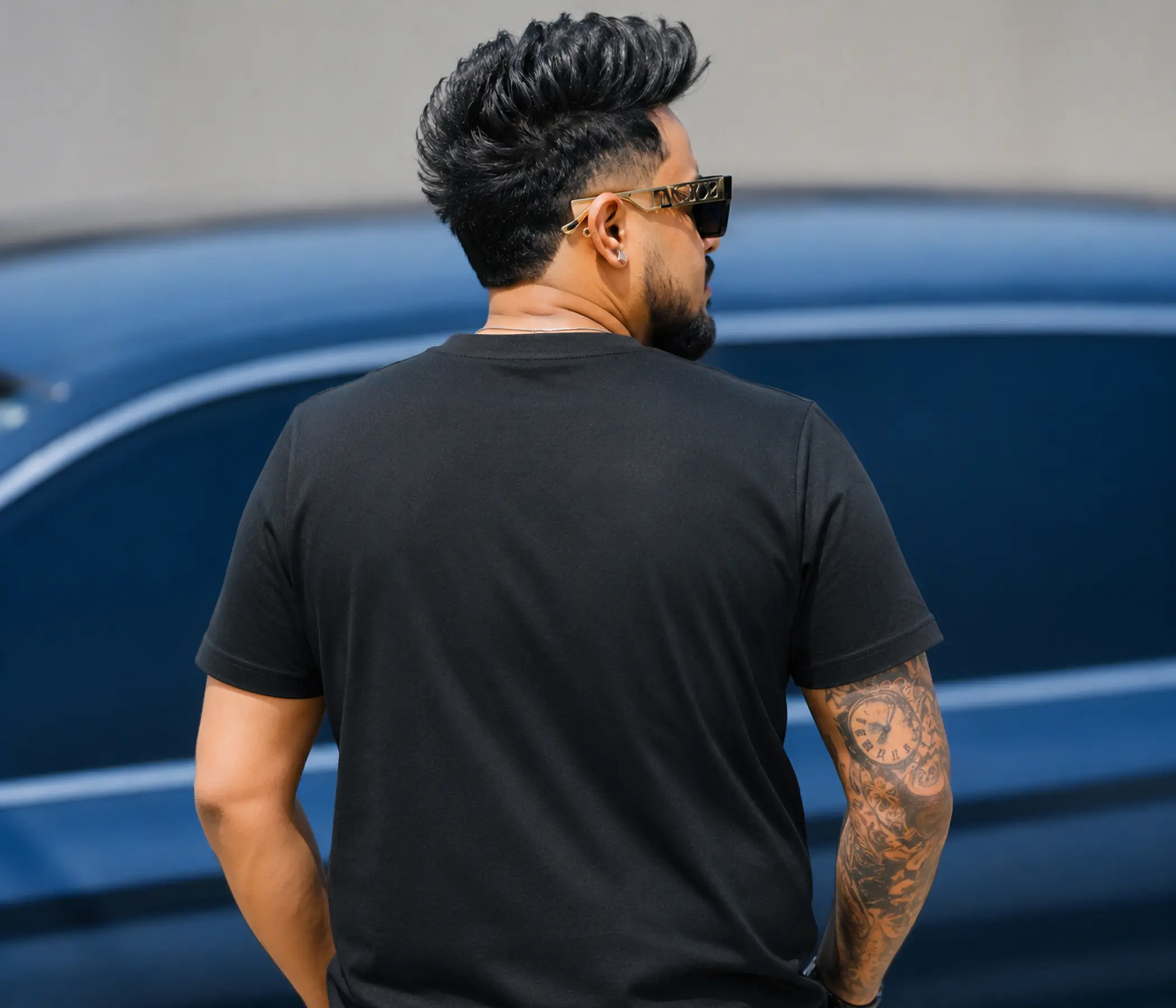 Cheema Y  Black T-Shirt - Heavyweight 3D Puff Print Premium Streetwear